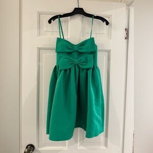 Sachin & Babi Sloane Taffeta Double-Bow Pleated Colorblock Mini Dress
Size: XS